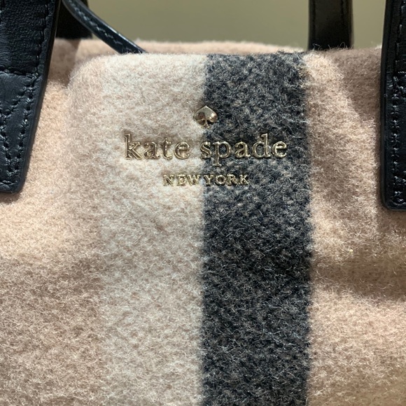 RARE Kate Spade Washington Square Sam Multicolor Wool Felt/Leather Satchel - Picture 2 of 12